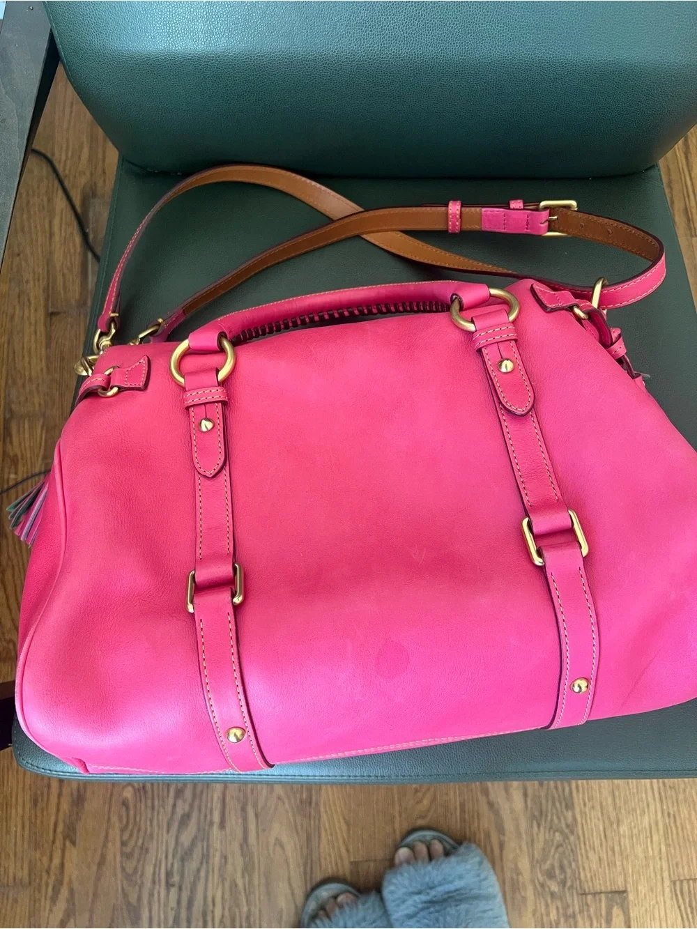 DOONEY & BOURKE fuschia old style satchel